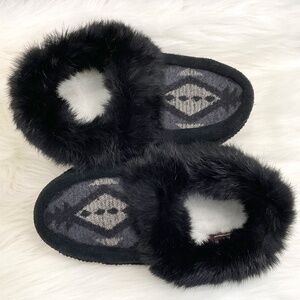 NWOT Manitobah Mukluks Black Wool Tipi Moccasin Women’s Size 7